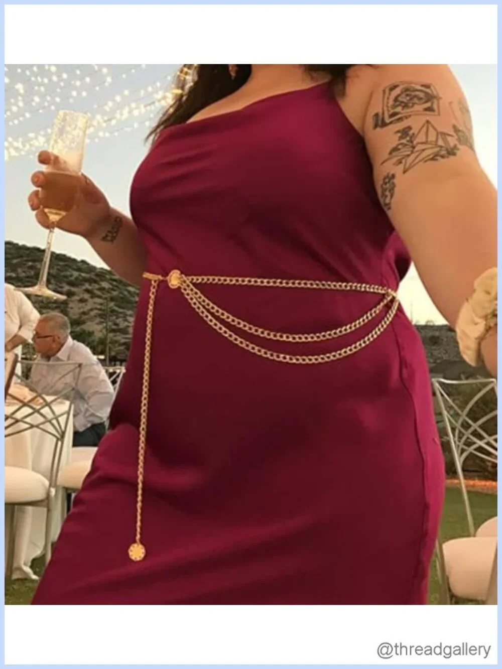 Silver Gold Chain Belt for Women Layered Waist Chain Plus Size Metal Belt for